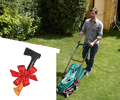 Топор Fiskars в подарок за газонокосилки Bosch.