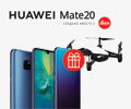 Купите смартфон HUAWEI Mate 20 и квадрокоптер DJI в подарок.